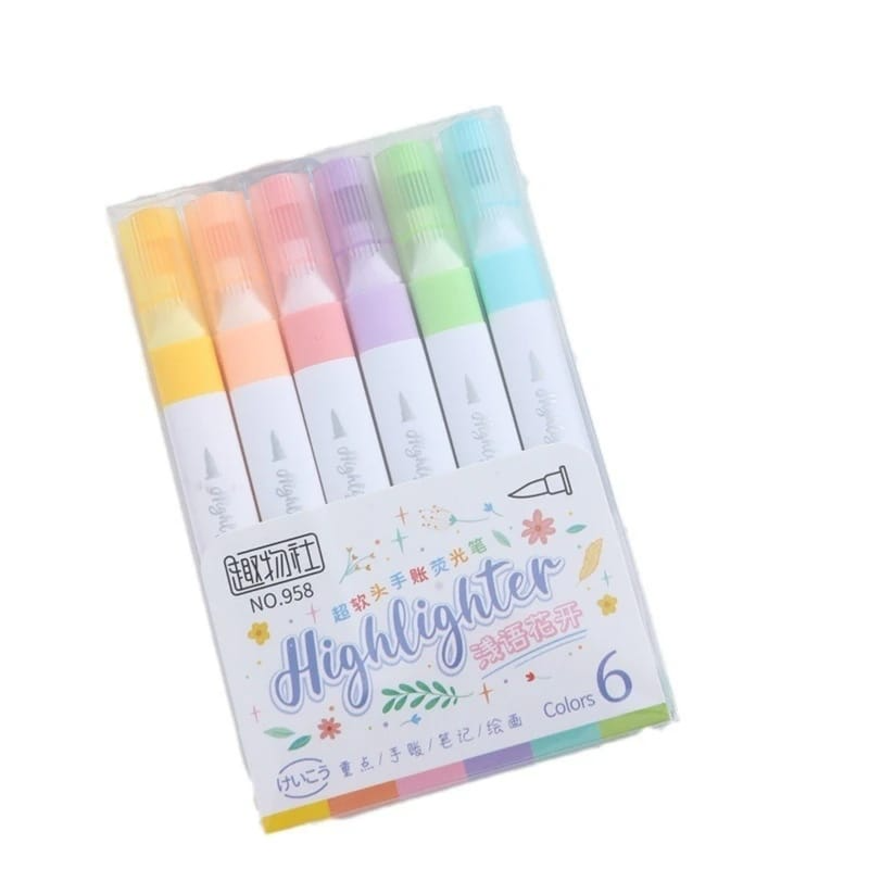 POCHETTE SURLIGNEUR 6 COULEURS PASTEL