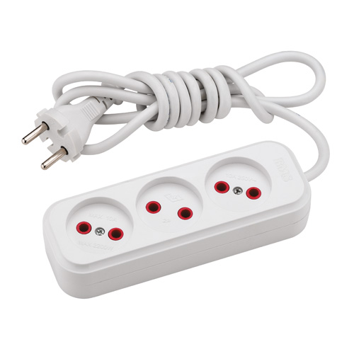 MULTIPRISE 3 PRISES 3m SANS INTERRUPTEUR BMS