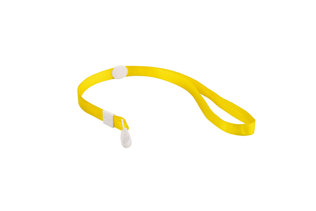 CHAINETTE PORTE BADGE 1cm JAUNE