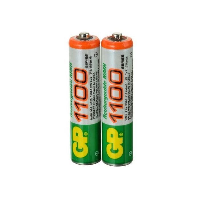 PILE RECHARGEABLE AAA 1100mAh 1.2V 2pcs GP