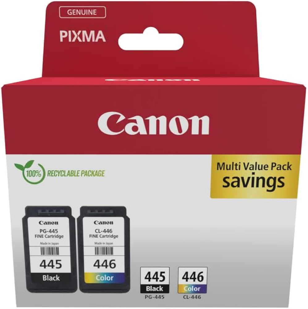 PACK CARTOUCHES IMPRIMANTE / TETE CANON 445/446 POUR Mg2440 Mg2540 Mg2940  ORIGINAL