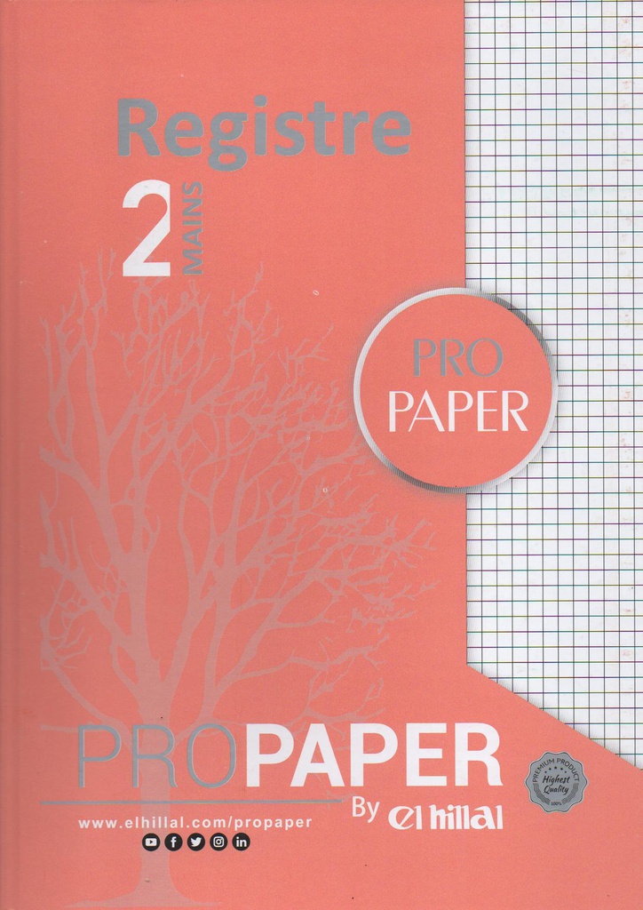 REGISTRE 2 MAINS A4 5x5mm PROPAPER