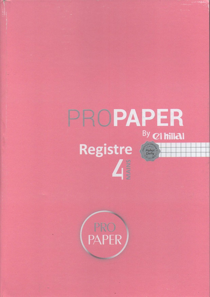 REGISTRE 4 MAINS A4 5x5mm PROPAPER