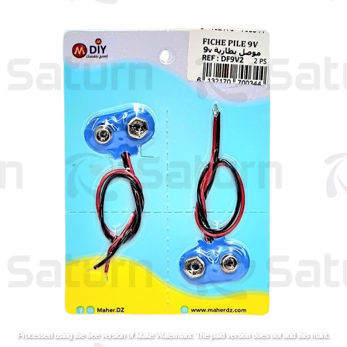 CARTE FICHE PILE 9V 2pcs MAHER