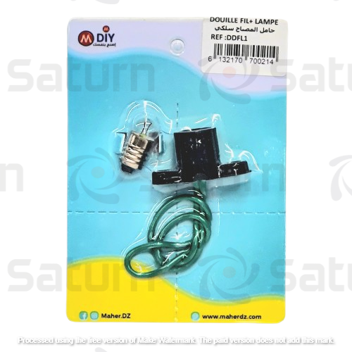 CARTE DOUILLE FIL + LAMPE E10 MAHER