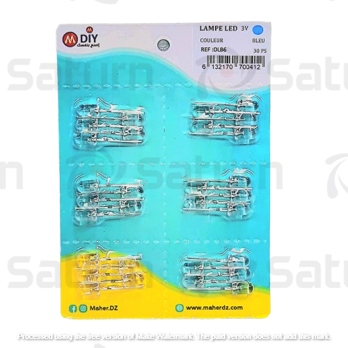 CARTE LAMPE LED COULEUR BLEU 5pcs 6pcs MAHER