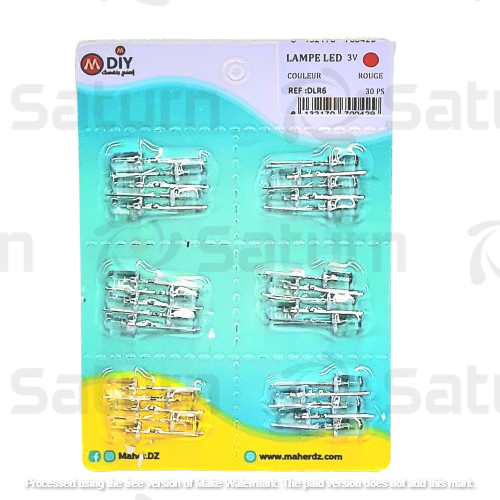 CARTE LAMPE LED COULEUR ROUGE 5pcs 6pcs MAHER