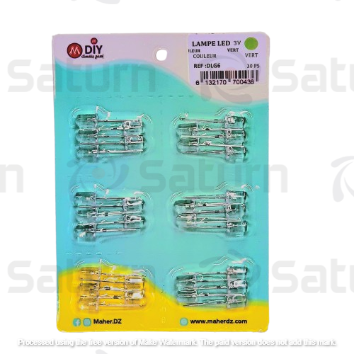 CARTE LAMPE LED COULEUR VERTE