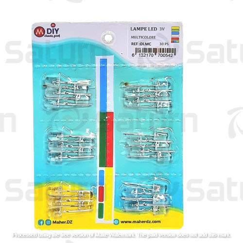 CARTE LAMPE LED MULTICOULEURS 5pcs 6pcs MAHER