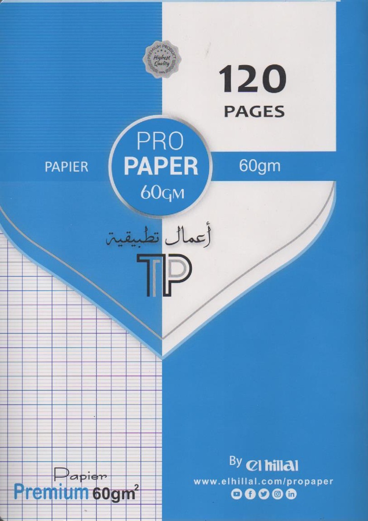 CAHIER TP 120P A4 PIQUÉ PROPAPER