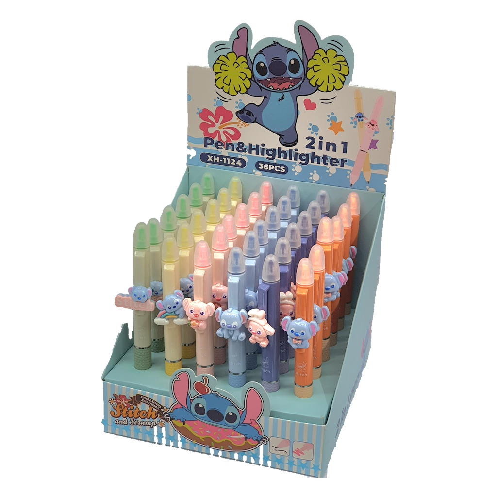 STYLO + SURLIGNEUR 2EN1 STITCH ALGO