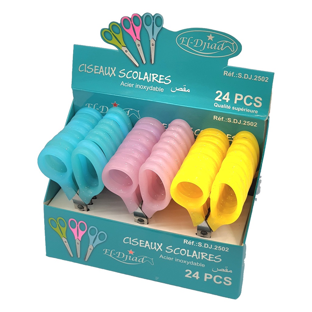CISEAUX ECOLIER PASTEL PAILLETTES BRILLANTES EL-DJIAD