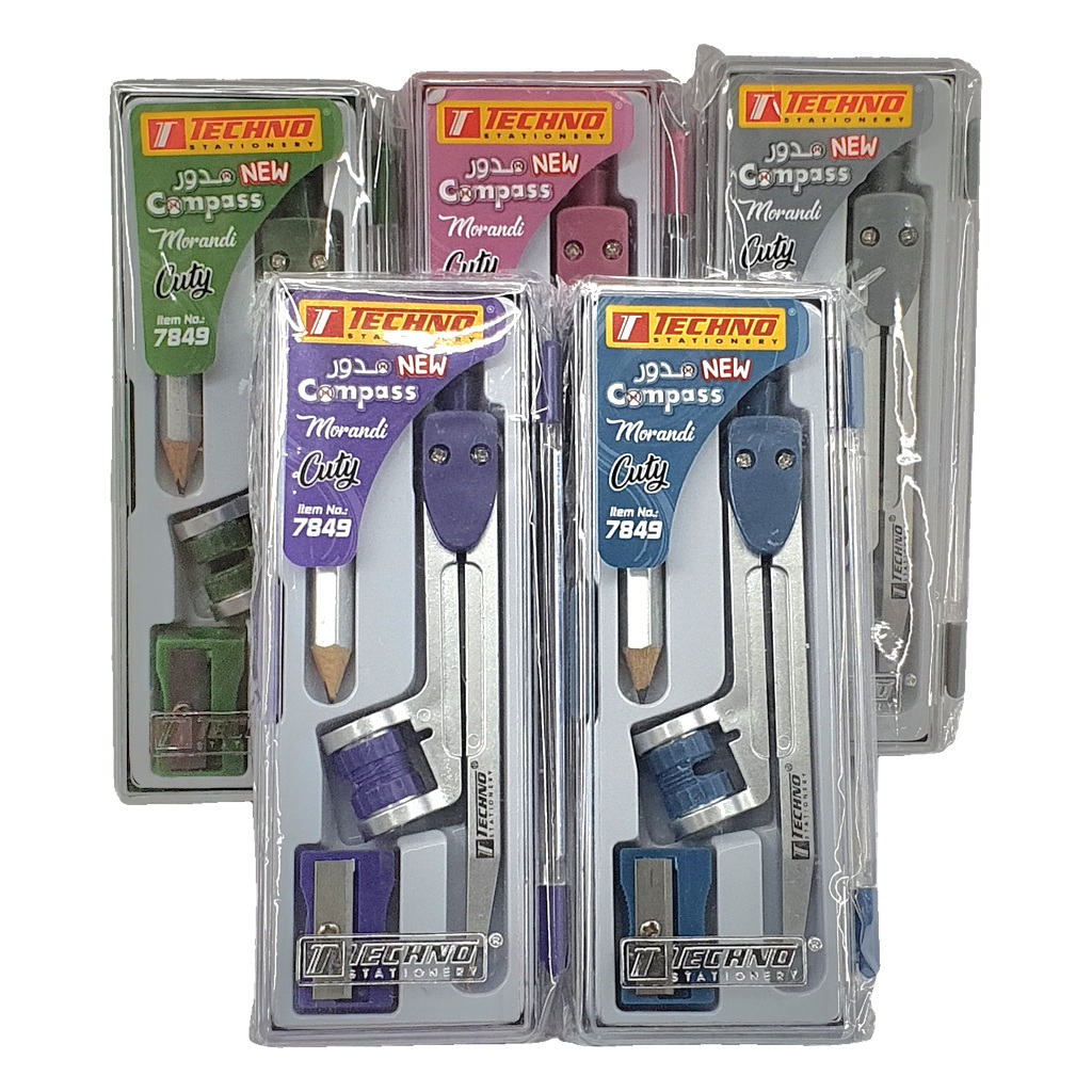 COMPAS METALIQUE + TAILLE CRAYON TECHNO MORANDI