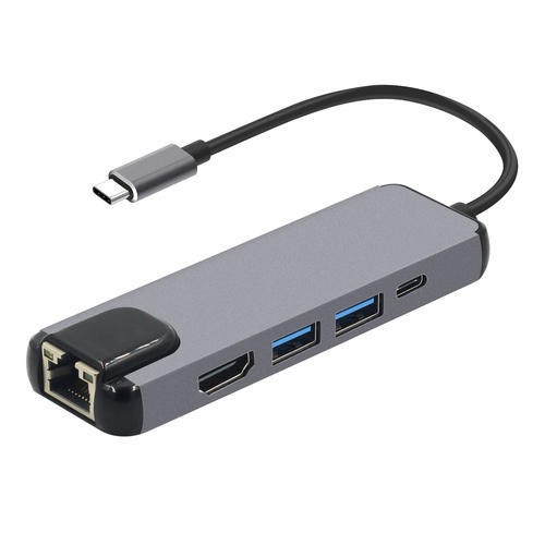 ADAPTATEUR TYPE C M TO 2x USB A + TYPE C + HDMI + RJ45