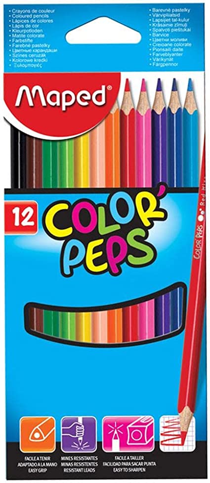 MAPED COLORPEPS 12/18 COLORED PENCILS IN TUBE
