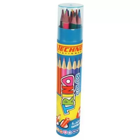 CRAYONS DE COULEUR 12/18 EN TUBE TECHNO