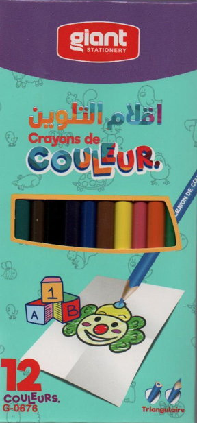 CRAYONS DE COULEUR 12/18 GIANT