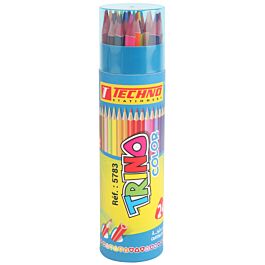 CRAYONS DE COULEUR 24/18 EN TUBE TECHNO TRINO