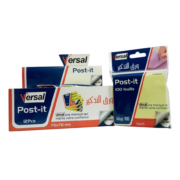 ملاحظات لاصقة 76 × 76 مم 100F بيج فيرسال