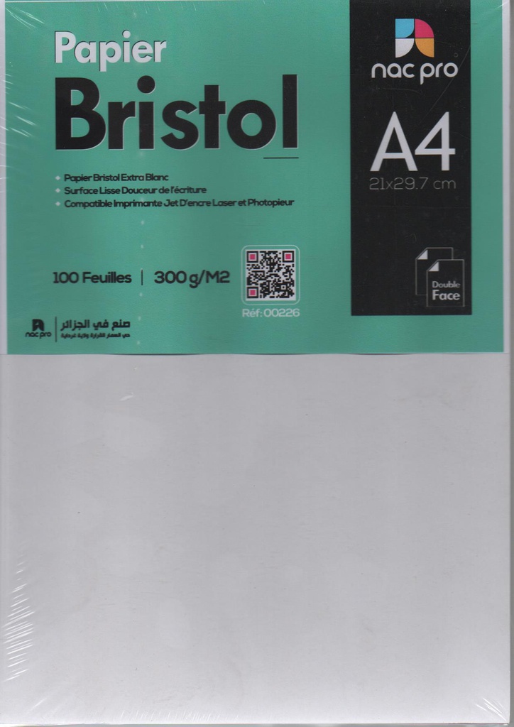 BRISTOL SHEET A4 300g/m² 100F NACPRO