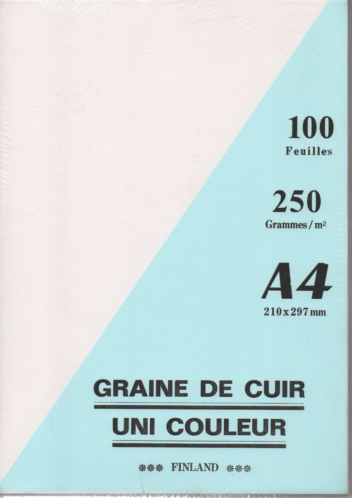 WHITE LEATHER GRAIN PAPER 250g/m² 100F FINLAND