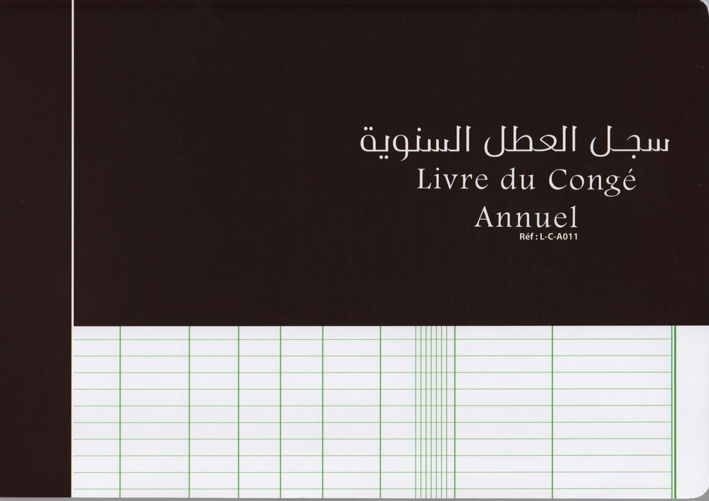 LIVRE DE CONGÉ ANNUEL