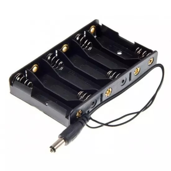  6xAA Battery Holder with DC2.1 Power Jack