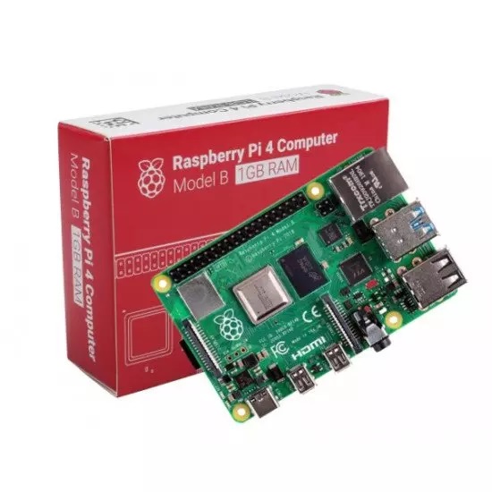  UK-Raspberry Pi 4 Model B, BCM2711 SoC, 1GB DDR4 RAM, USB 3.0, PoE