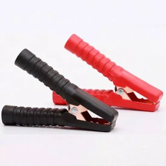 9.5x14 cm Crocodile Clip - 2 pcs - Black & Red