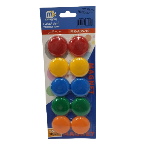 MONAMIX 10 PCS ROUND MAGNETIC PIECES FOR BOARD