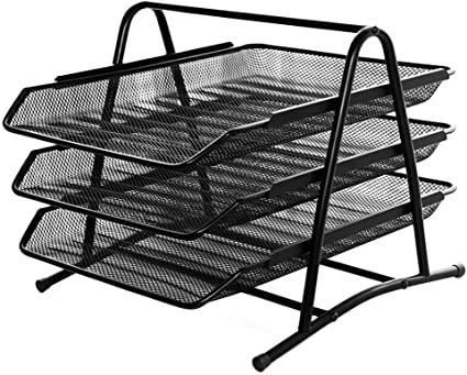 VERSAL BLACK 3-TIER METAL DOCUMENT SORTER