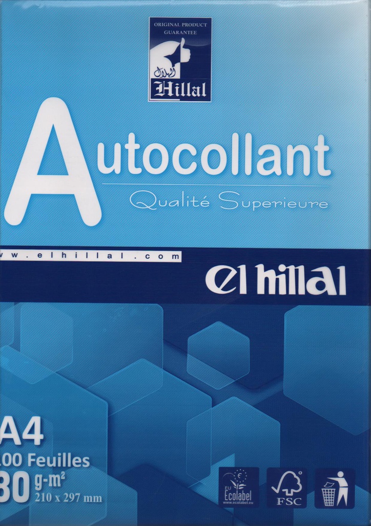 A4 80G 100F SATIN SELF-ADHESIVE PAPER EL-HILLAL