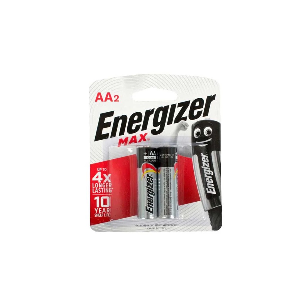  AA BATTERY 2 PCS ENERGIZER MAX