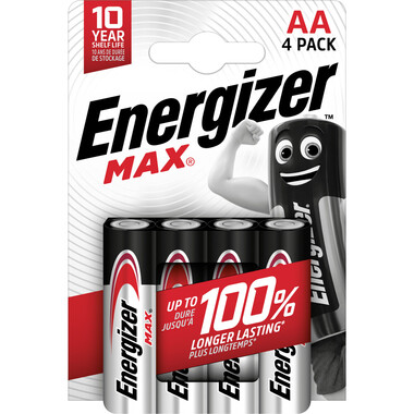  AA BATTERY 4 PCS ENERGIZER MAX