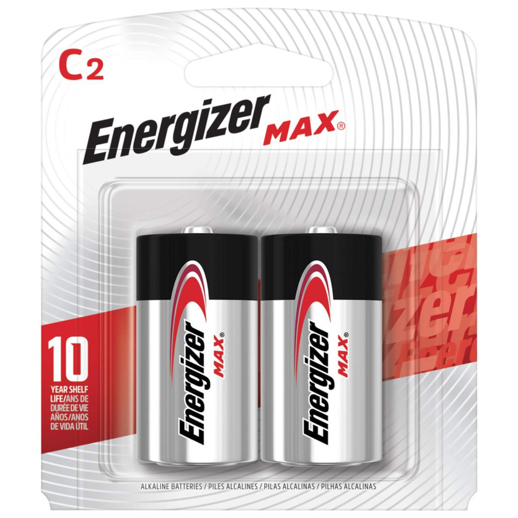  C BATTERY 2 PCS ENERGIZER MAX