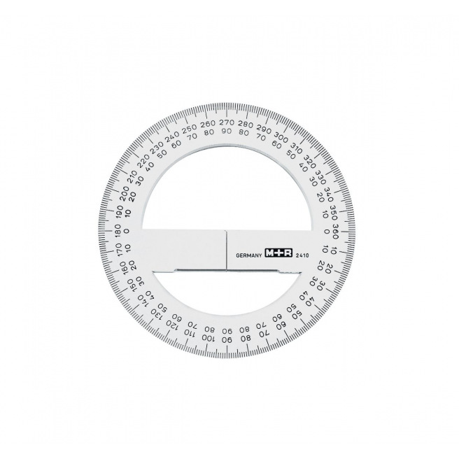 360° CIRCULAR PROTRACTOR 10cm TECHNO
