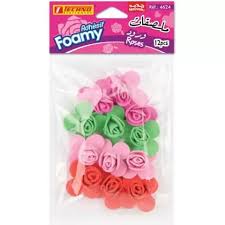 FOAM ADHESIVE FLOWERS 12PCS TECHNO