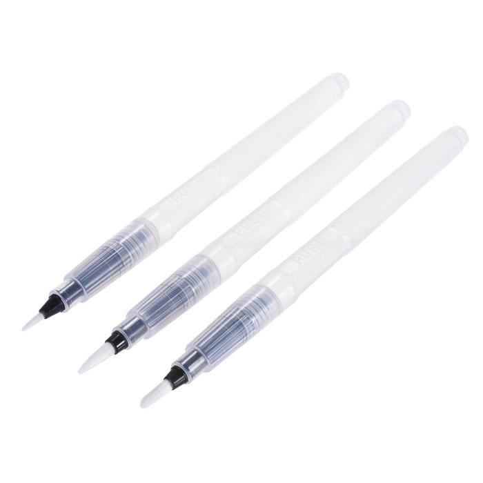  ROUND AND FLAT BRUSHES WITH RESERVOIR 3 PCS TECHNO