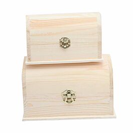 SET OF 2 TECHNO CREAWOOD WOODEN JEWELRY BOXES