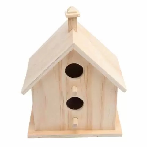 MAISON D'OISEAU EN BOIS 14x11x16mm TECHNO CREAWOOD