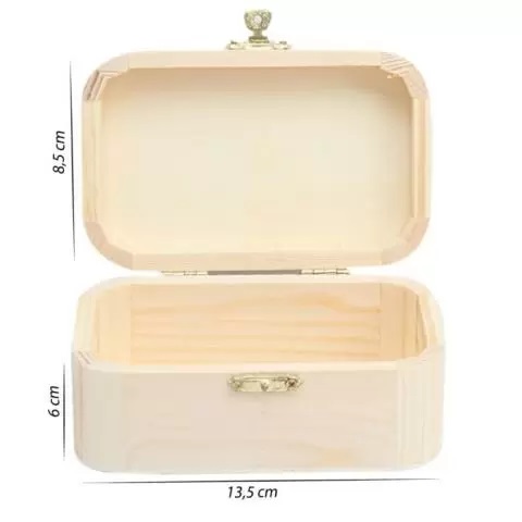  RECTANGULAR WOODEN BOX 13.5x8.5x6cm TECHNO CREAWOOD