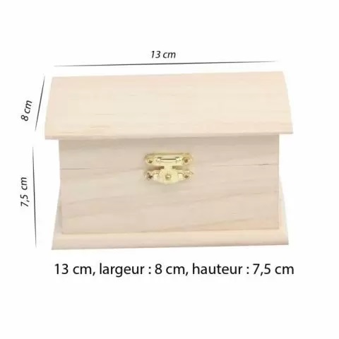  RECTANGULAR WOODEN BOX 13x8x7.5cm TECHNO CREAWOOD