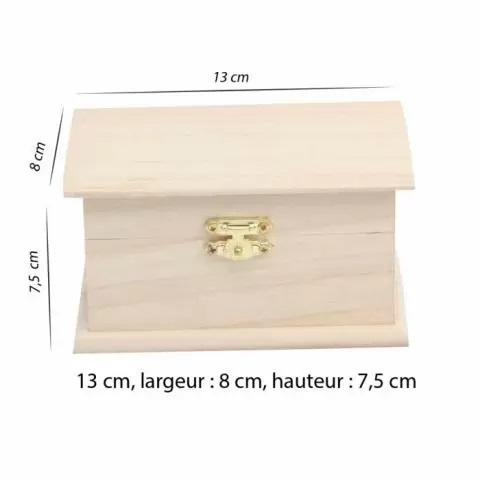 RECTANGULAR WOODEN BOX 13x8x7.5cm TECHNO CREAWOOD