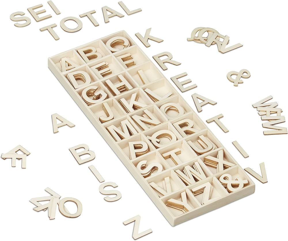 木质字母 3cm 156PCS 科技
