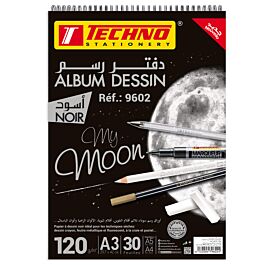 黑色绘图册 A3 120g/m² 30F TECHNO MYMOON