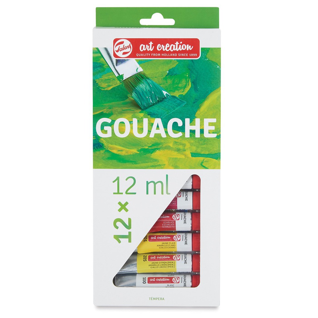 PEINTURE GOUACHE BOITE DE 12 COULEURS x 12ml ARTCREATION