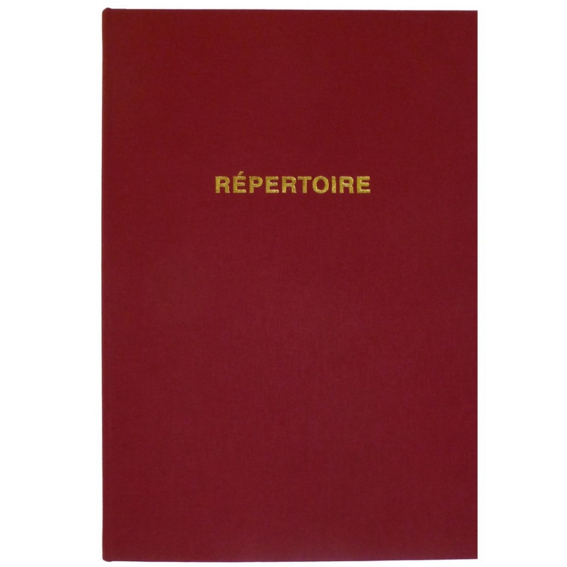 REGISTRE REPERTOIRE A4