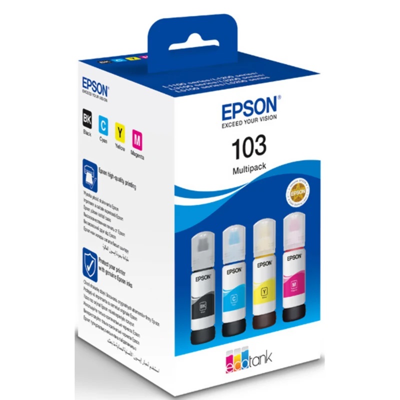  EPSON 墨水包 103 4x65ml CMYN 原装