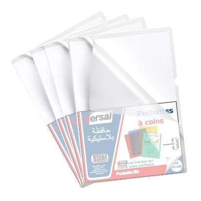 CORNER POCKET 16µm TRANSPARENT 20PCS VERSAL