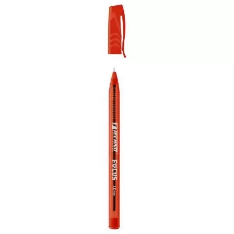 TECHNO FOCUS 1.0mm RED BALLPOINT PEN